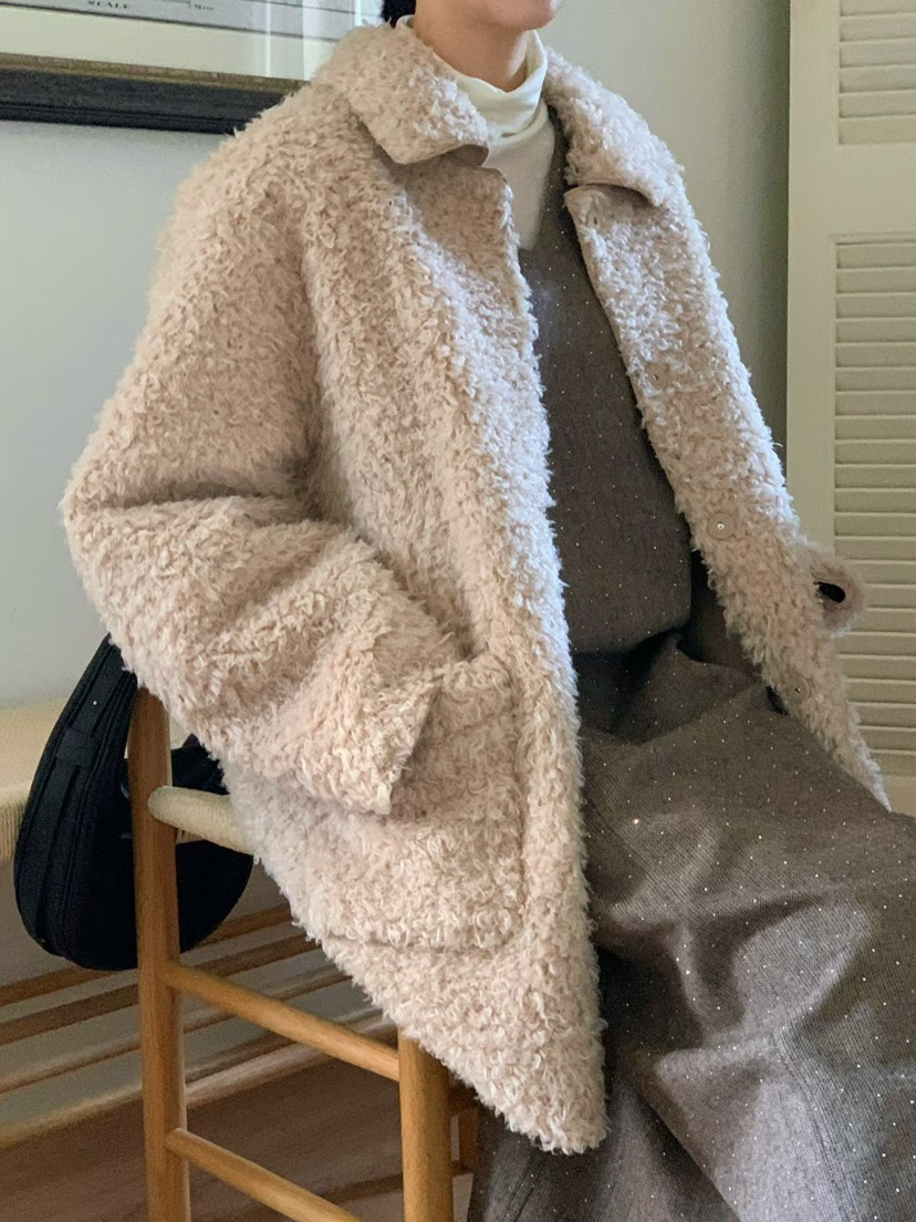 BINUS東大門㊣直郵女士新品熱賣職業時尚推薦休閑25秋冬短款大衣BINUS短款大衣