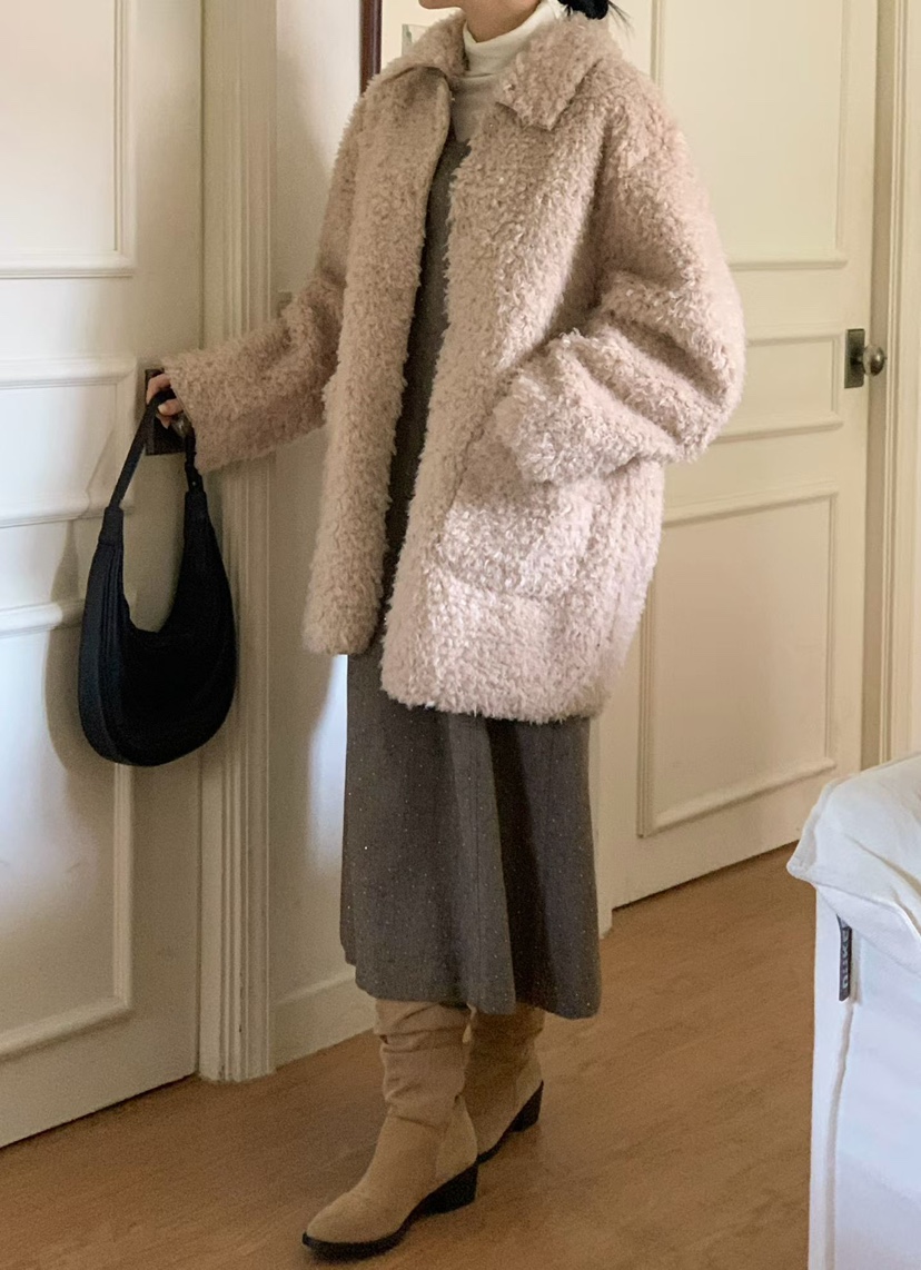 BINUS東大門㊣直郵女士新品熱賣職業時尚推薦休閑25秋冬短款大衣BINUS短款大衣