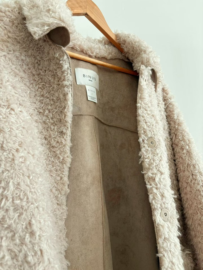 BINUS東大門㊣直郵女士新品熱賣職業時尚推薦休閑25秋冬短款大衣BINUS短款大衣