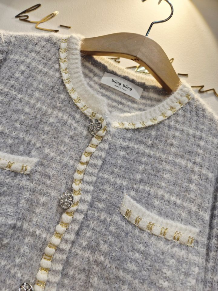 BLING BLING-S東大門㊣代購女裝新品休閑人氣熱賣針織衫開衫BLING BLING-S針織衫