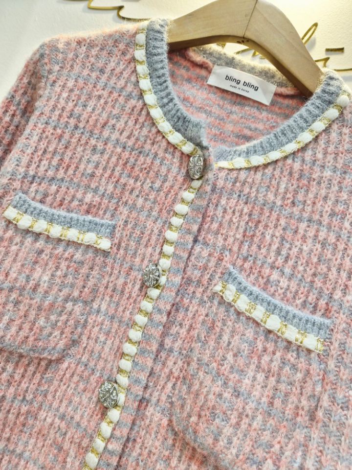 BLING BLING-S東大門㊣代購女裝新品休閑人氣熱賣針織衫開衫BLING BLING-S針織衫