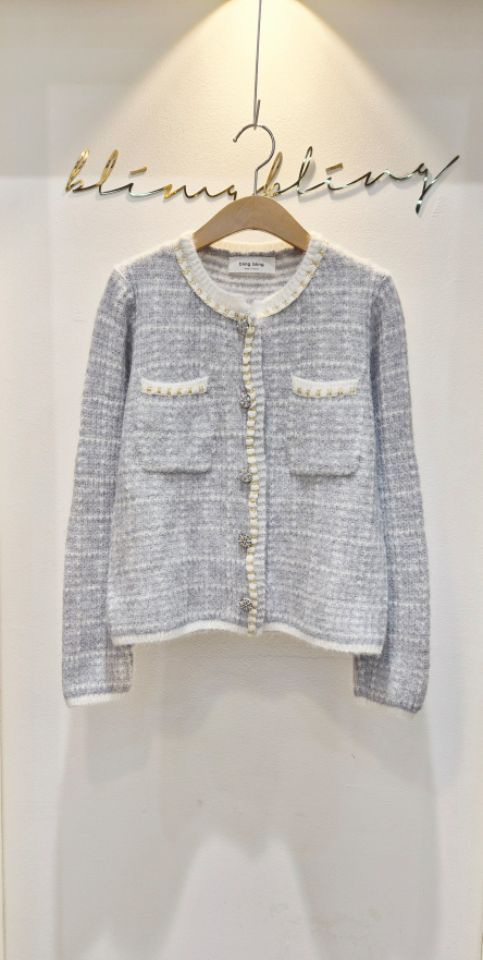 BLING BLING-S東大門㊣代購女裝新品休閑人氣熱賣針織衫開衫BLING BLING-S針織衫圖色2