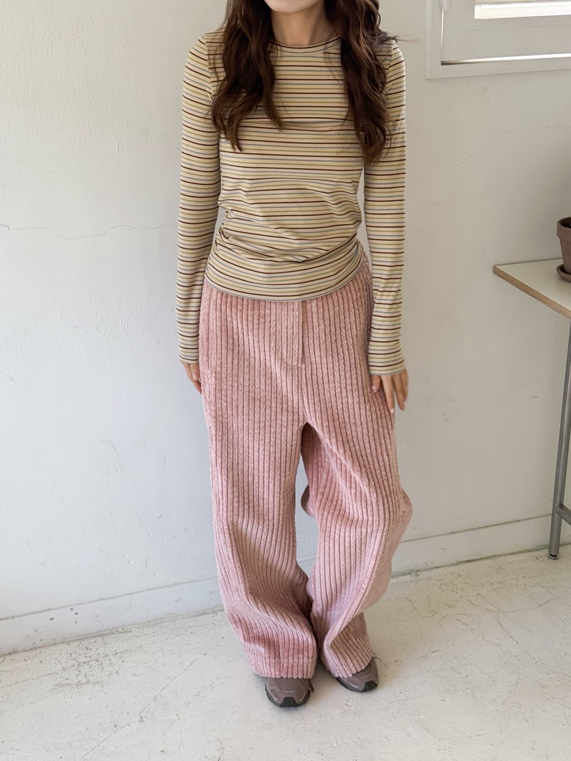 BEFORE SUNRISE東大門㊣直郵女裝新品時尚熱賣推薦休閑褲羊毛BEFORE SUNRISE休閑褲