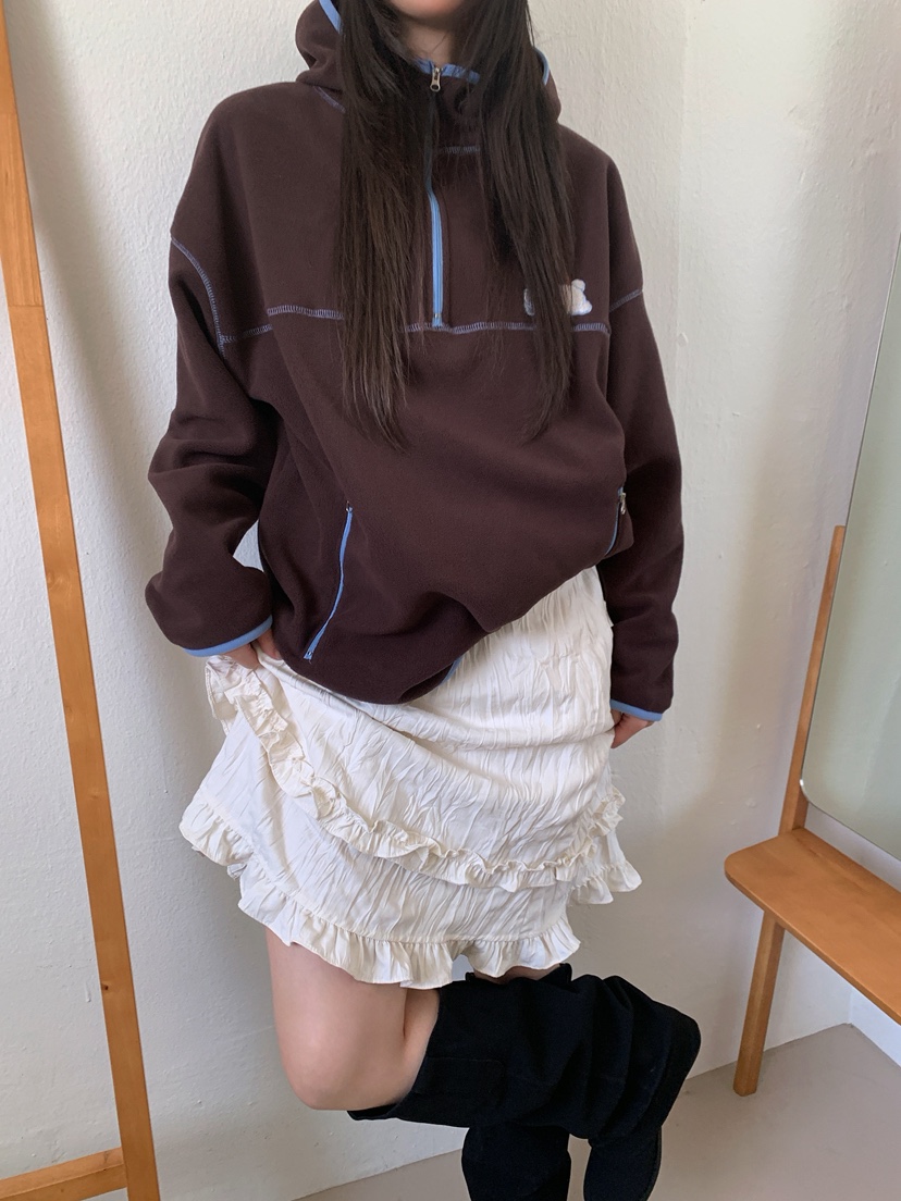 ZITTEN東大門㊣實拍女裝新品25秋冬真品熱賣職業休閑衛衣保暖ZITTEN衛衣