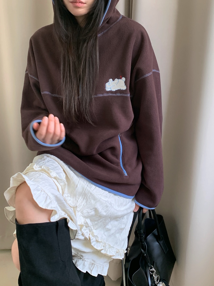 ZITTEN東大門㊣實拍女裝新品25秋冬真品熱賣職業休閑衛衣保暖ZITTEN衛衣