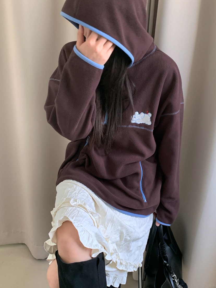 ZITTEN東大門㊣實拍女裝新品25秋冬真品熱賣職業休閑衛衣保暖ZITTEN衛衣