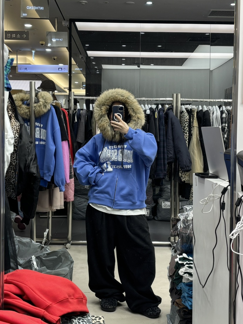 INTHEEND東大門㊣實拍女士新品真品推薦夾克連帽拉鏈衫浣熊INTHEEND夾克