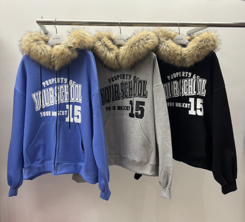 INTHEEND東大門㊣實拍女士新品真品推薦夾克連帽拉鏈衫浣熊INTHEEND夾克