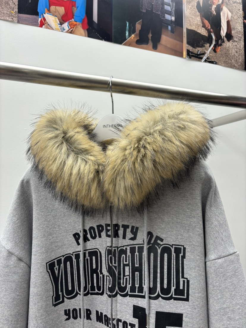 INTHEEND東大門㊣實拍女士新品真品推薦夾克連帽拉鏈衫浣熊INTHEEND夾克