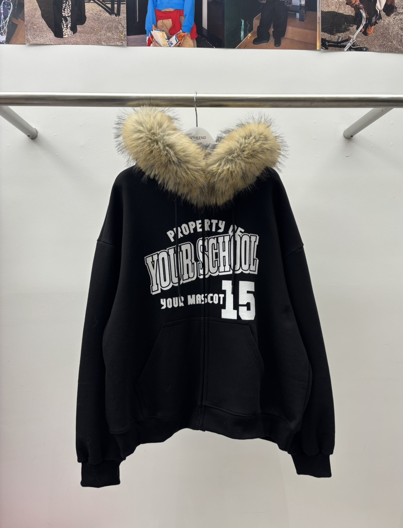 INTHEEND東大門㊣實拍女士新品真品推薦夾克連帽拉鏈衫浣熊INTHEEND夾克