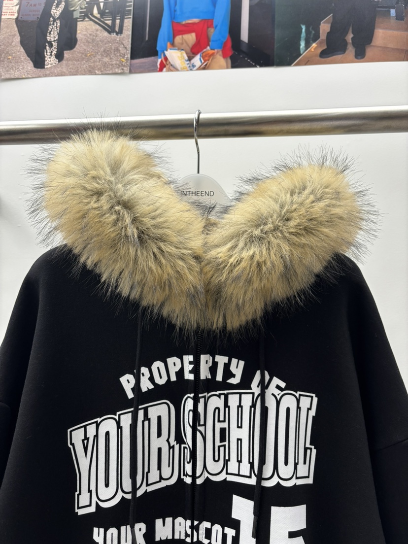 INTHEEND東大門㊣實拍女士新品真品推薦夾克連帽拉鏈衫浣熊INTHEEND夾克