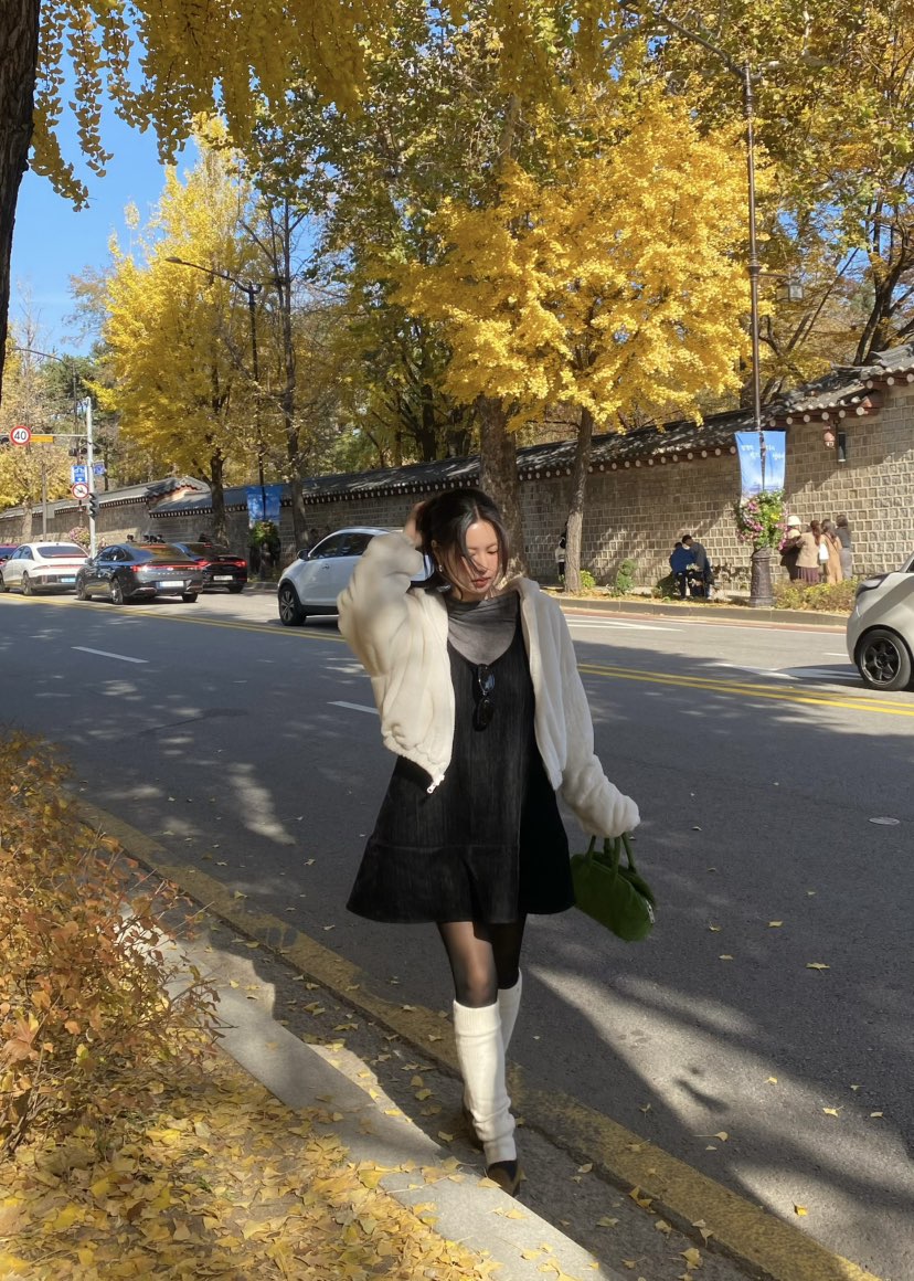 OUPPT韓國直郵㊣女士新品人氣熱賣時尚25秋冬連衣裙不含內搭OUPPT連衣裙