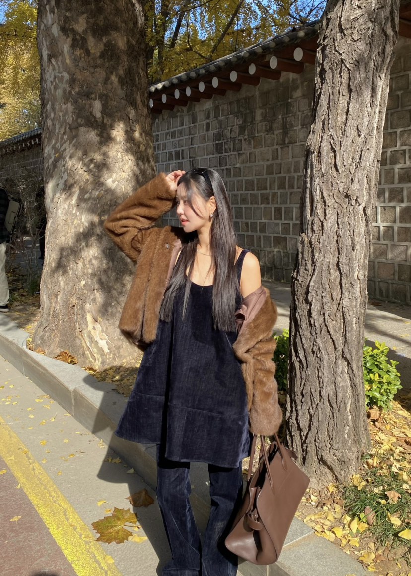 OUPPT韓國直郵㊣女士新品人氣熱賣時尚25秋冬連衣裙不含內搭OUPPT連衣裙