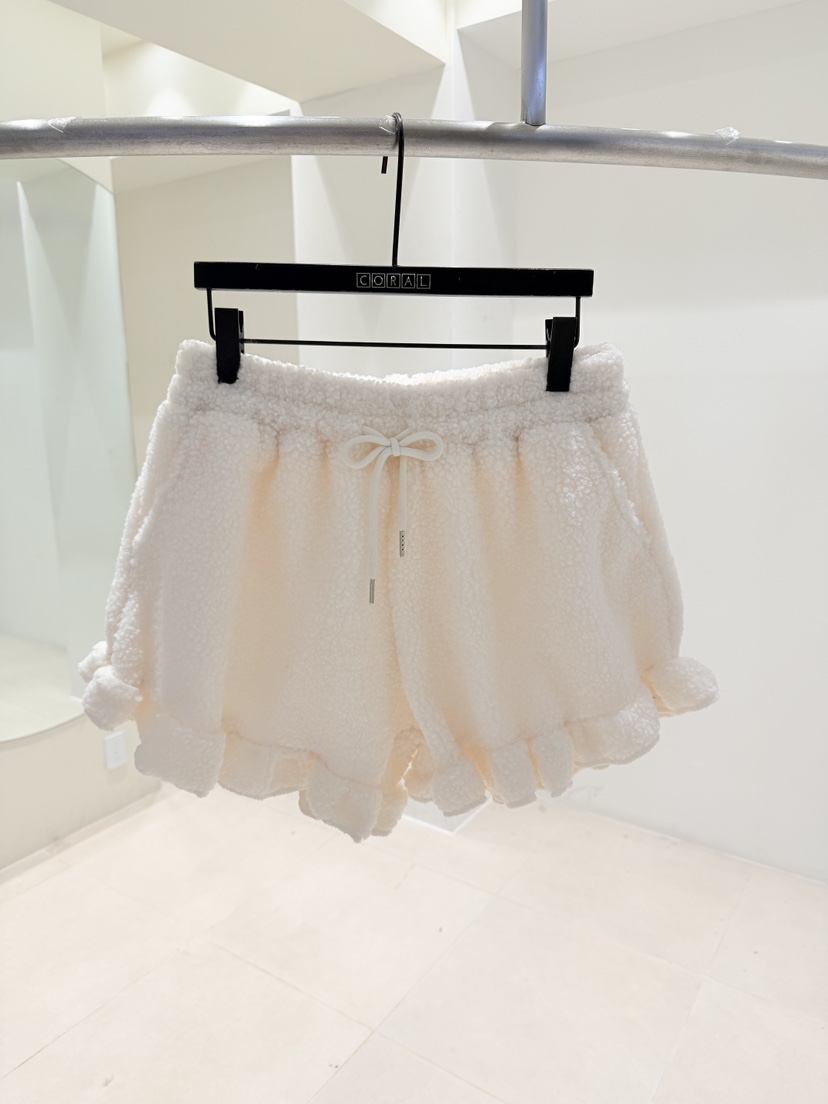 CORAL東大門㊣直郵女士新款推薦25秋冬熱賣真品職業短褲荷葉邊CORAL短褲圖色1