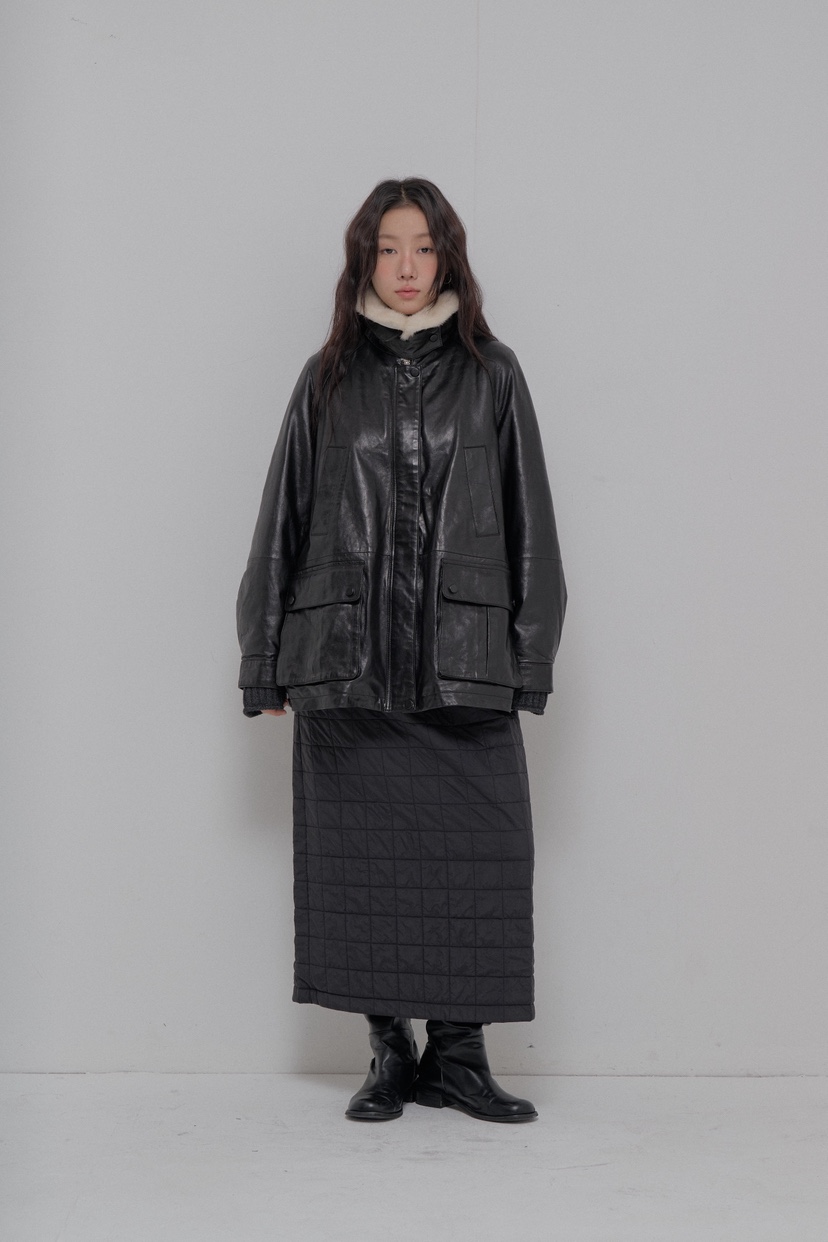 ATHEA韓國代購㊣女裝新款人氣25秋冬休閑推薦職業皮衣羊皮貂皮ATHEA皮衣