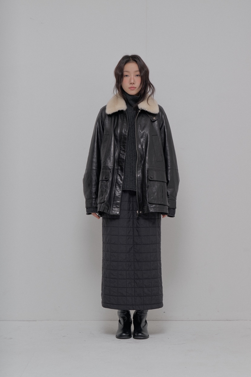 ATHEA韓國代購㊣女裝新款人氣25秋冬休閑推薦職業皮衣羊皮貂皮ATHEA皮衣