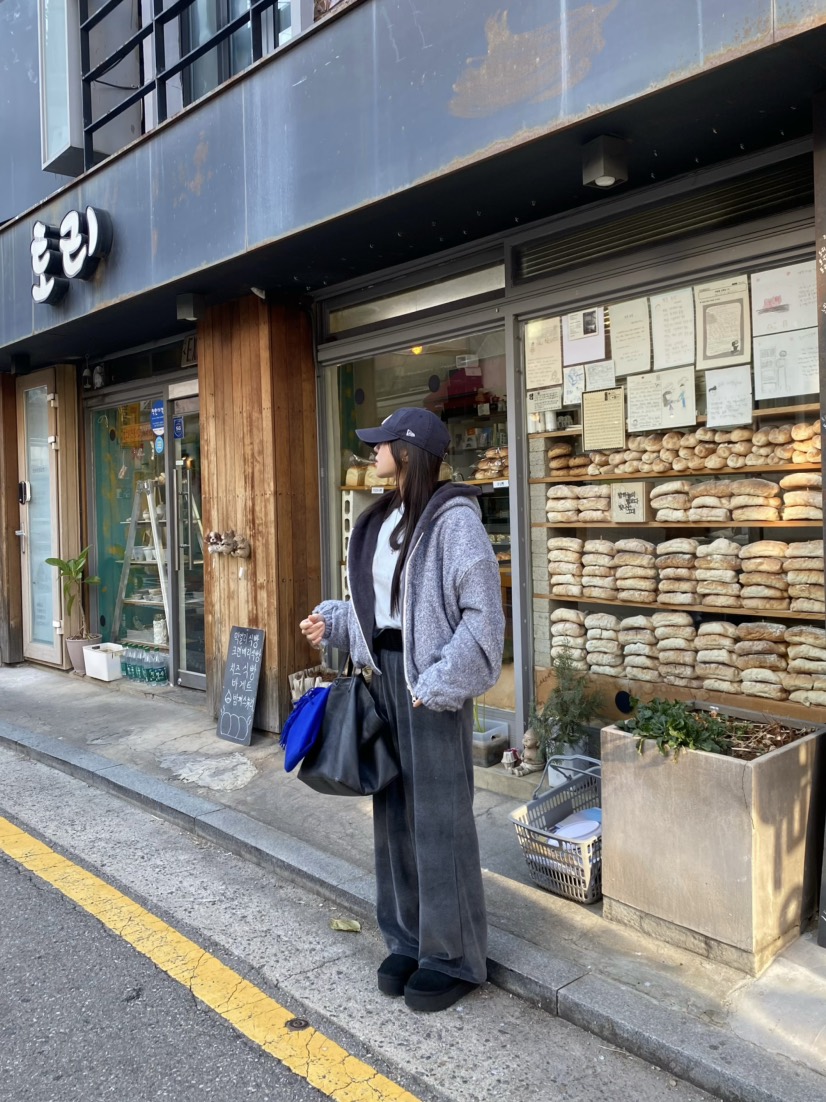 OUPPT韓國代購㊣女裝新品真品人氣職業25秋冬推薦休閑褲絲絨OUPPT休閑褲