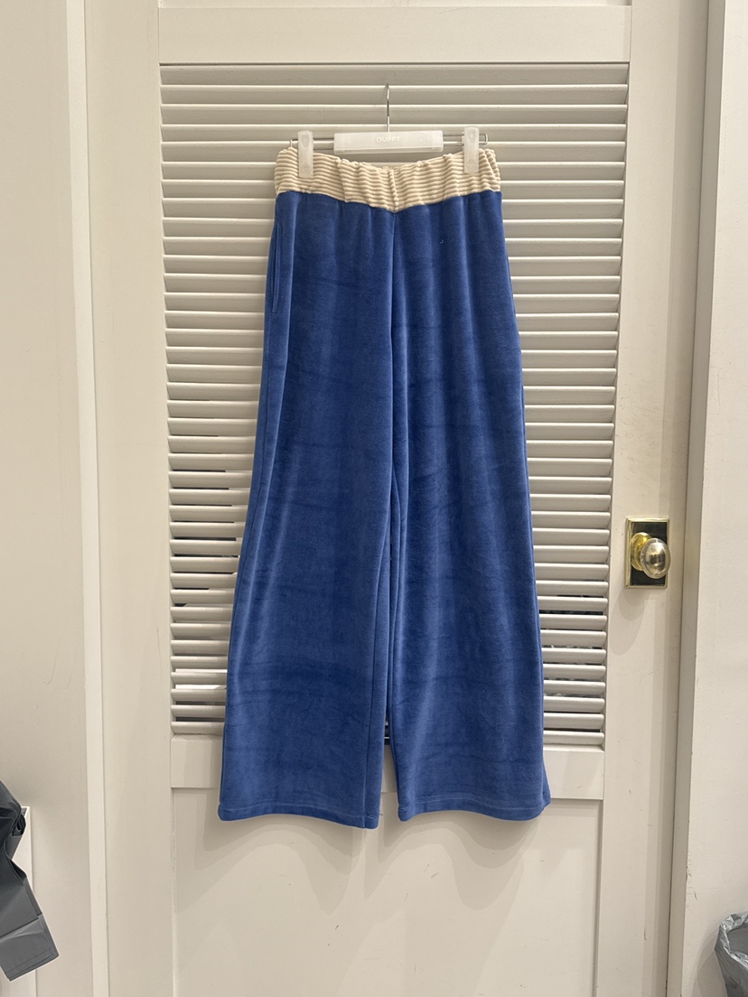 OUPPT韓國代購㊣女裝新品真品人氣職業25秋冬推薦休閑褲絲絨OUPPT休閑褲圖色2