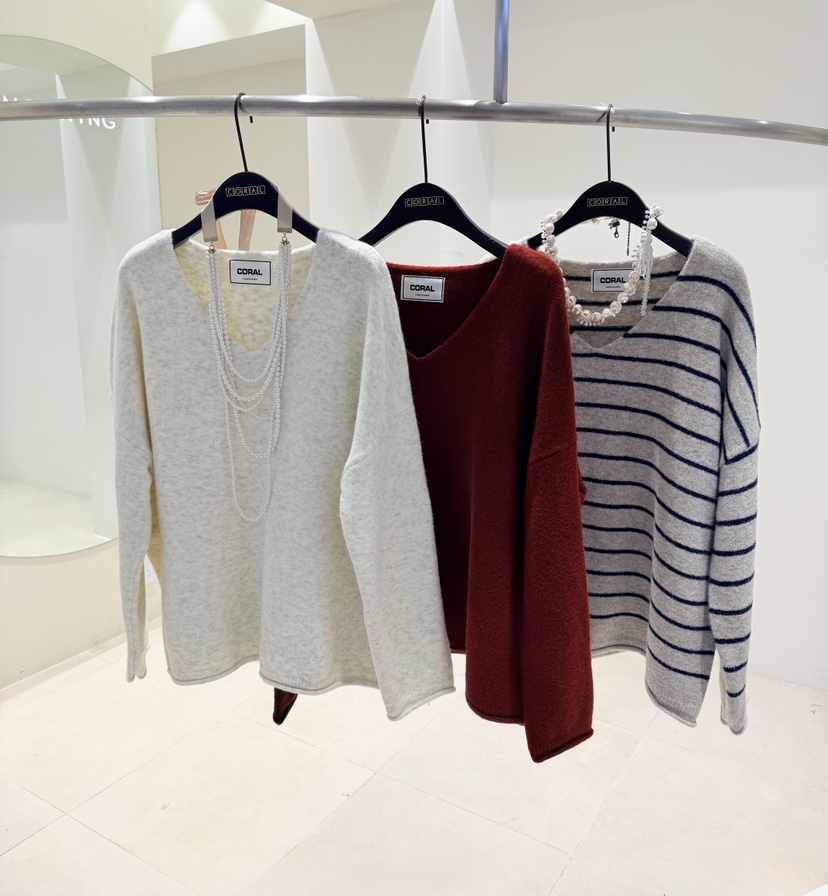 CORAL東大門㊣代購女士新品人氣熱賣25秋冬休閑推薦時尚針織衫CORAL針織衫
