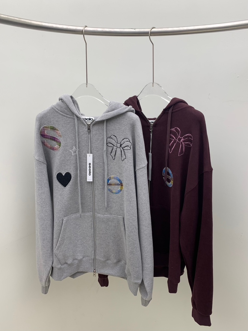 SEOLO東大門㊣直郵女士新品25秋冬熱賣職業人氣夾克連帽拉鏈衫Seolo seoul夾克