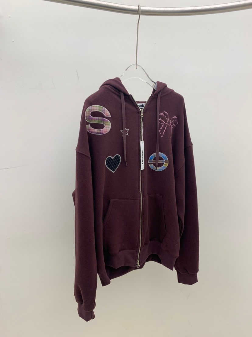 SEOLO東大門㊣直郵女士新品25秋冬熱賣職業人氣夾克連帽拉鏈衫Seolo seoul夾克圖色1