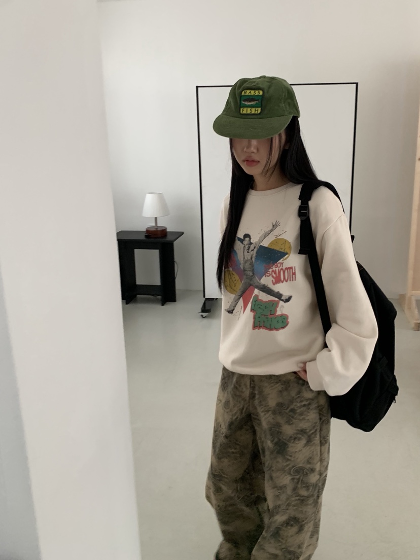 SUNDER MARKET東大門㊣直郵女士新款職業時尚真品25秋冬衛衣SUNDER MARKET衛衣