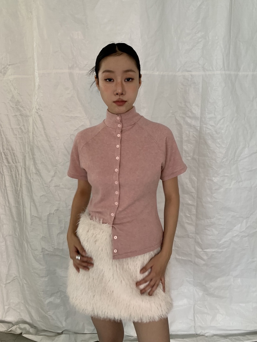 SUNDER MARKET東大門㊣代購女士新款熱賣推薦真品職業T恤紐扣SUNDER MARKETT恤圖色3