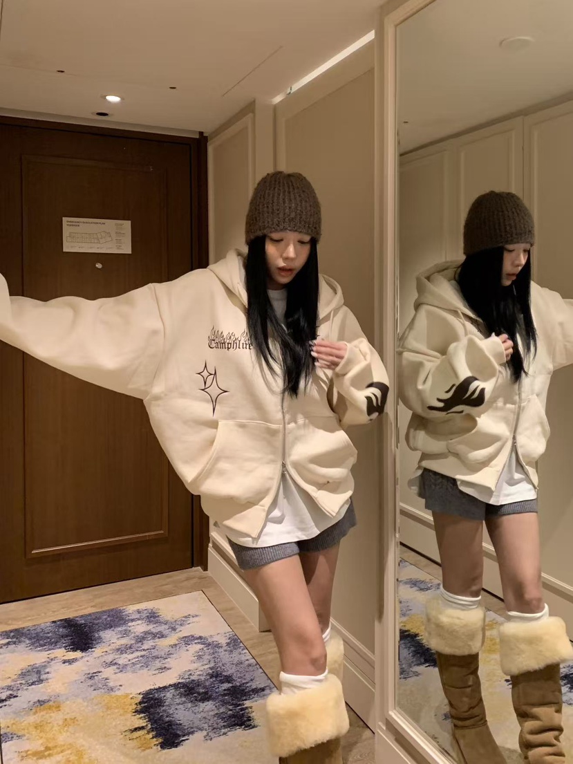 BADCALM韓國代購㊣女裝新品25秋冬熱賣休閑真品推薦夾克連帽衫BADCALM夾克