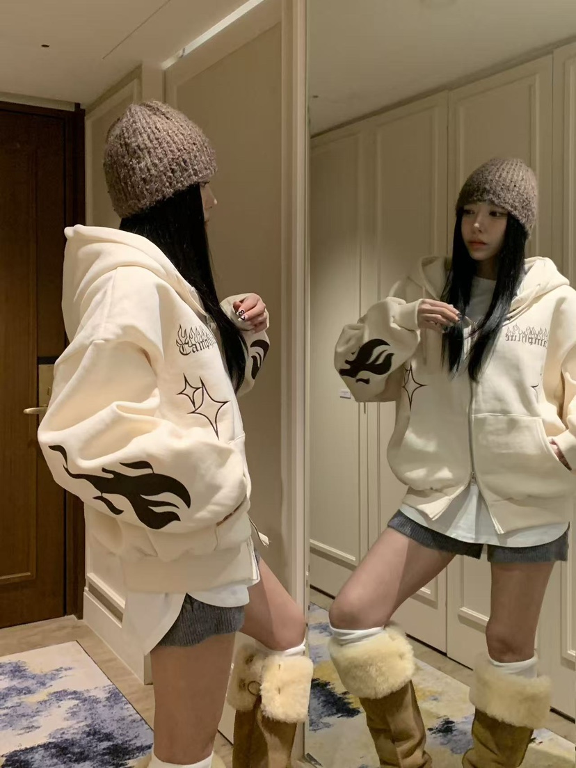 BADCALM韓國代購㊣女裝新品25秋冬熱賣休閑真品推薦夾克連帽衫BADCALM夾克