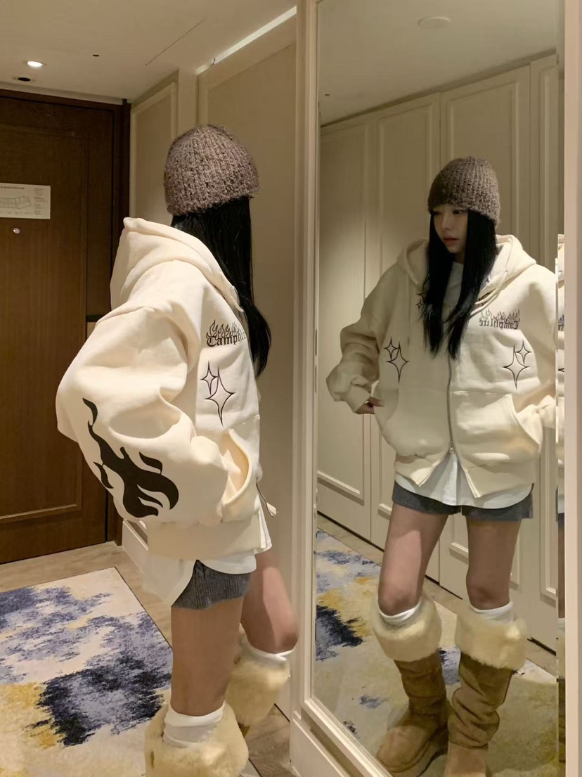 BADCALM韓國代購㊣女裝新品25秋冬熱賣休閑真品推薦夾克連帽衫BADCALM夾克