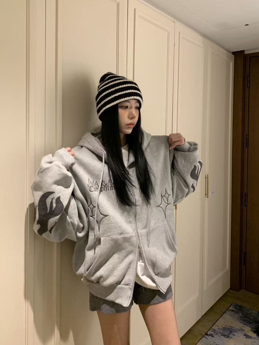 BADCALM韓國代購㊣女裝新品25秋冬熱賣休閑真品推薦夾克連帽衫BADCALM夾克