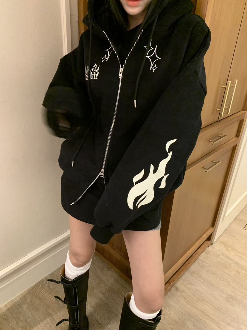 BADCALM韓國代購㊣女裝新品25秋冬熱賣休閑真品推薦夾克連帽衫BADCALM夾克