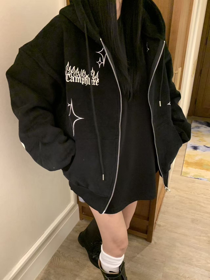 BADCALM韓國代購㊣女裝新品25秋冬熱賣休閑真品推薦夾克連帽衫BADCALM夾克