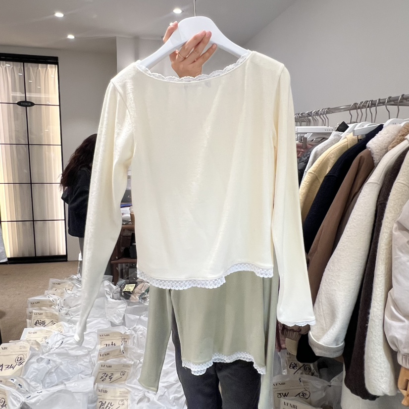 VENIR-a東大門㊣代購女裝新品25秋冬熱賣推薦人氣職業長袖T恤VENIR-a長袖T恤