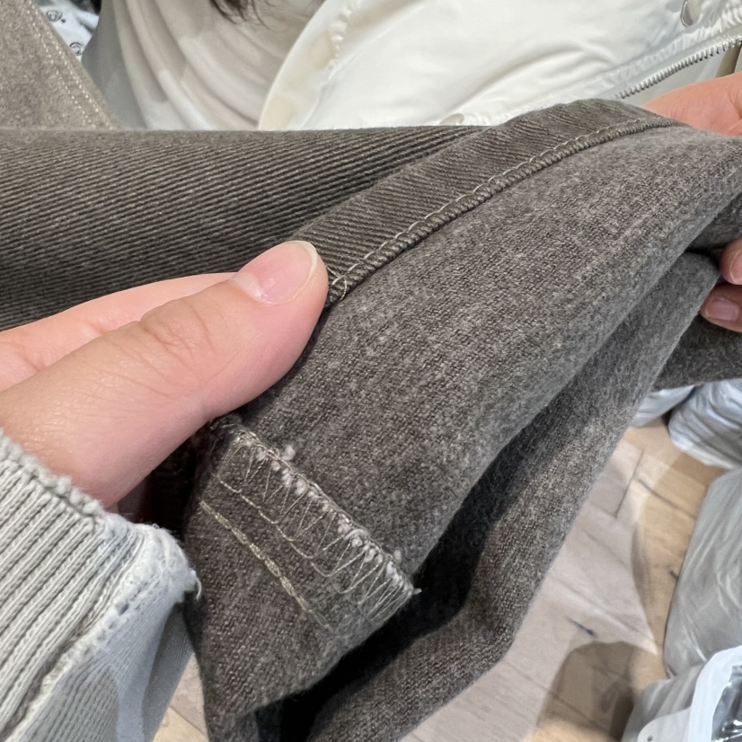 AUBE韓國代購㊣女裝新款熱賣人氣真品25秋冬時尚牛仔褲拉絨AUBE牛仔褲