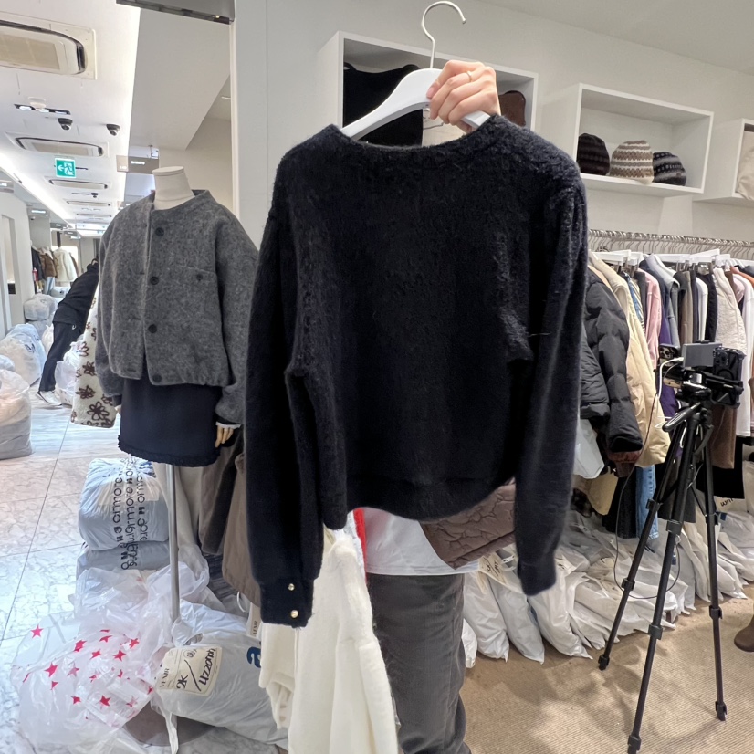 VENIR-a韓國直郵㊣女裝新品真品時尚25秋冬休閑人氣針織衫VENIR-a針織衫