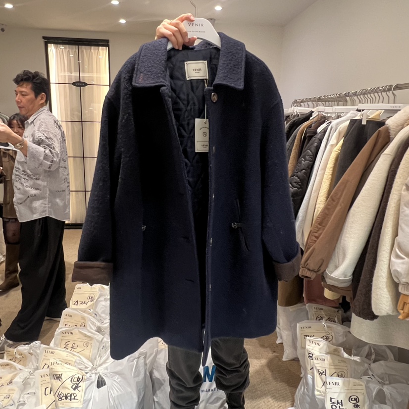 VENIR-a東大門㊣實拍女士新款25秋冬時尚推薦熱賣中長款大衣VENIR-a中長款大衣圖色3
