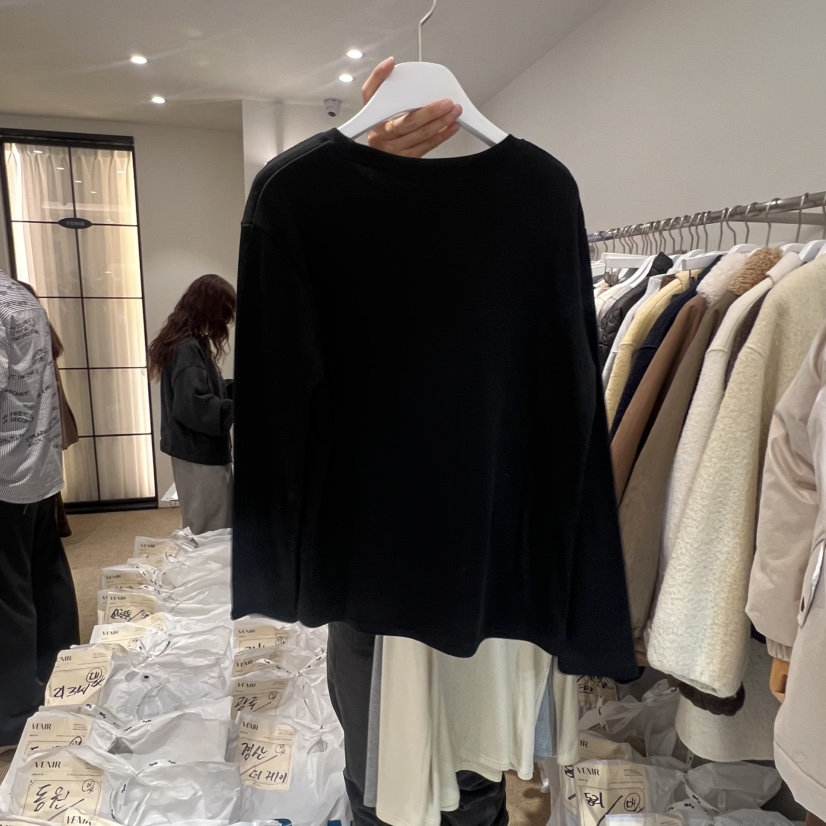 VENIR-a韓國直郵㊣女裝新款熱賣真品人氣時尚職業推薦長袖T恤VENIR-a長袖T恤