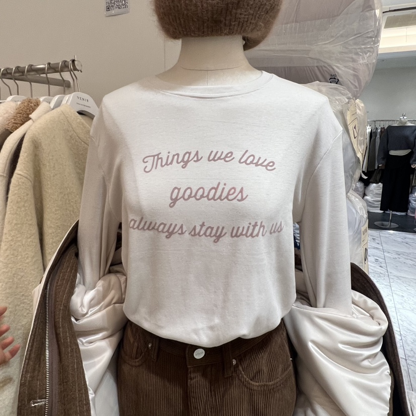 VENIR-a韓國直郵㊣女裝新款熱賣真品人氣時尚職業推薦長袖T恤VENIR-a長袖T恤圖色2