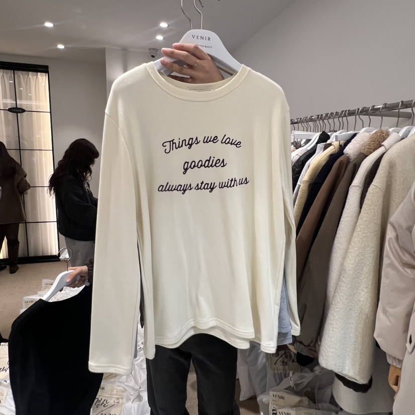 VENIR-a韓國直郵㊣女裝新款熱賣真品人氣時尚職業推薦長袖T恤VENIR-a長袖T恤圖色4