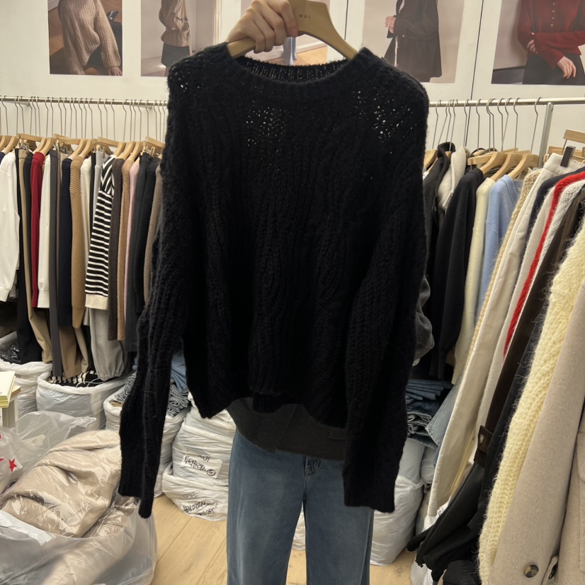 MOI-A東大門㊣直郵女裝新款休閑推薦人氣真品時尚職業針織衫MOI-A針織衫圖色2