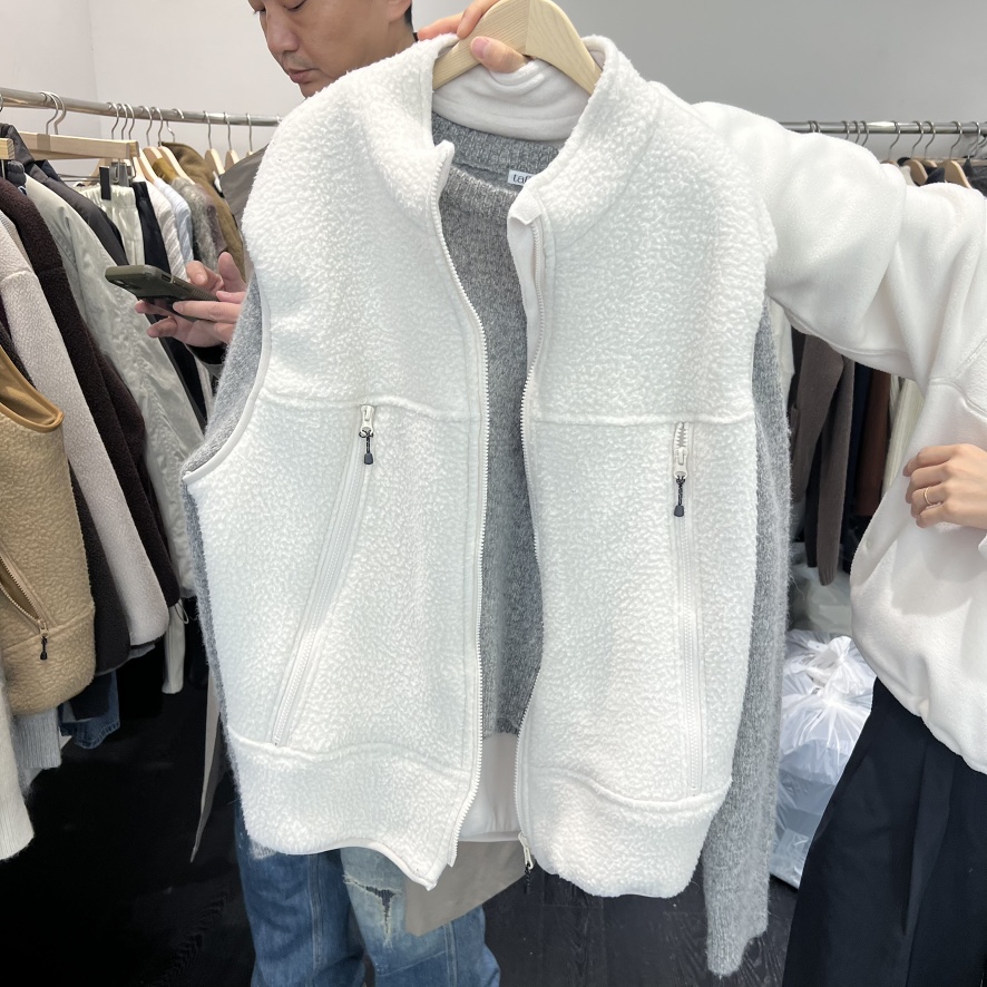 TAFFETA東大門㊣實拍女裝新款人氣時尚休閑馬甲不含內搭抓絨TAFFETA馬甲圖色1