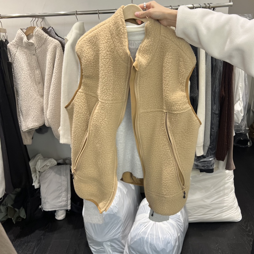 TAFFETA東大門㊣實拍女裝新款人氣時尚休閑馬甲不含內搭抓絨TAFFETA馬甲圖色4