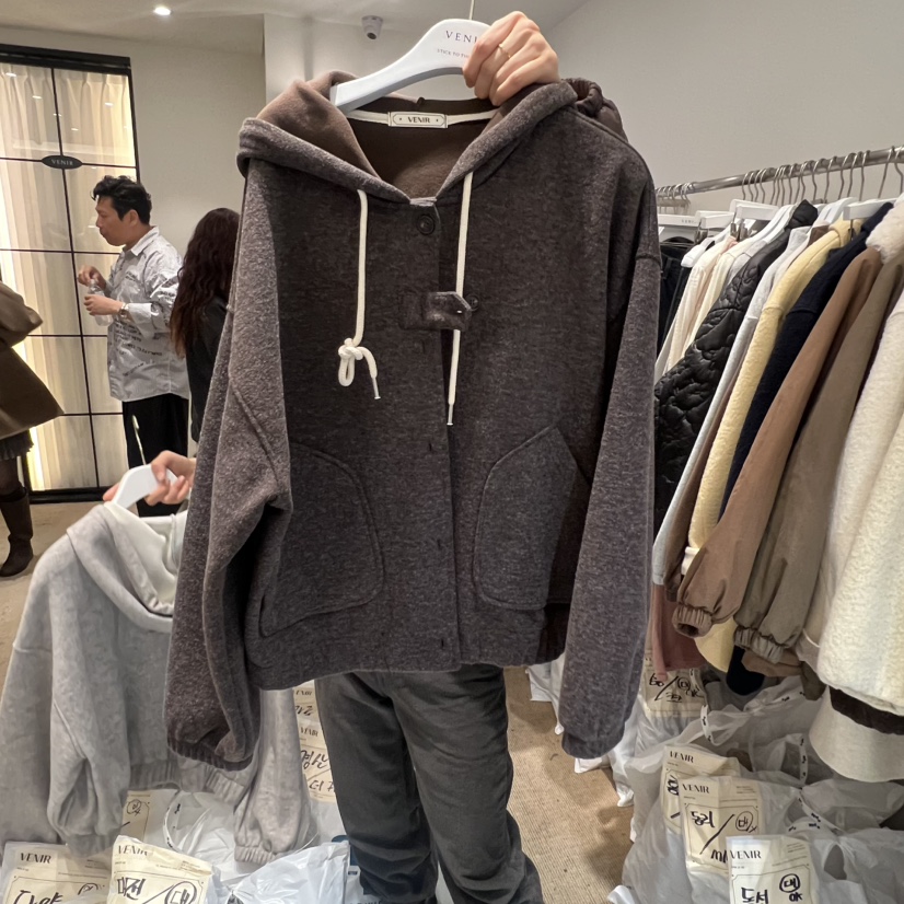 VENIR-a韓國直郵㊣女士新品職業真品25秋冬推薦衛衣拉鏈加絨VENIR-a衛衣圖色3