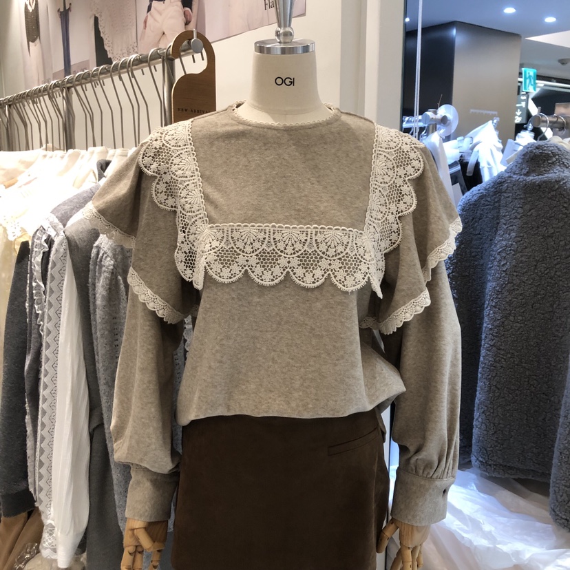 OGI韓國代購㊣女士新品時尚人氣推薦職業真品25秋冬休閑衛衣FLat OGI衛衣圖色1