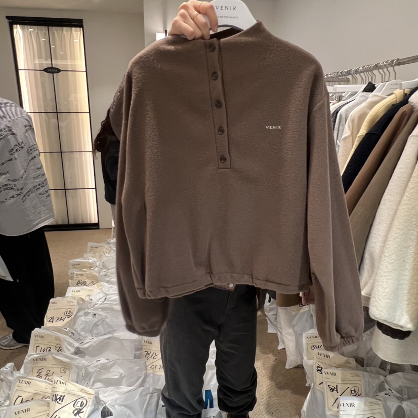 VENIR-a韓國直郵㊣女裝新品熱賣真品時尚推薦人氣衛衣拉鏈VENIR-a衛衣圖色1