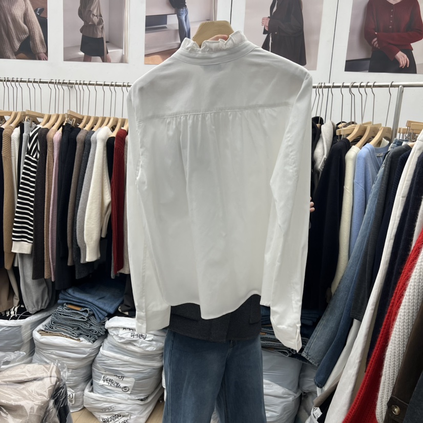 MOI-A韓國代購㊣女士新款職業推薦熱賣25秋冬真品襯衫蕾絲衫MOI-A襯衫/蕾絲衫