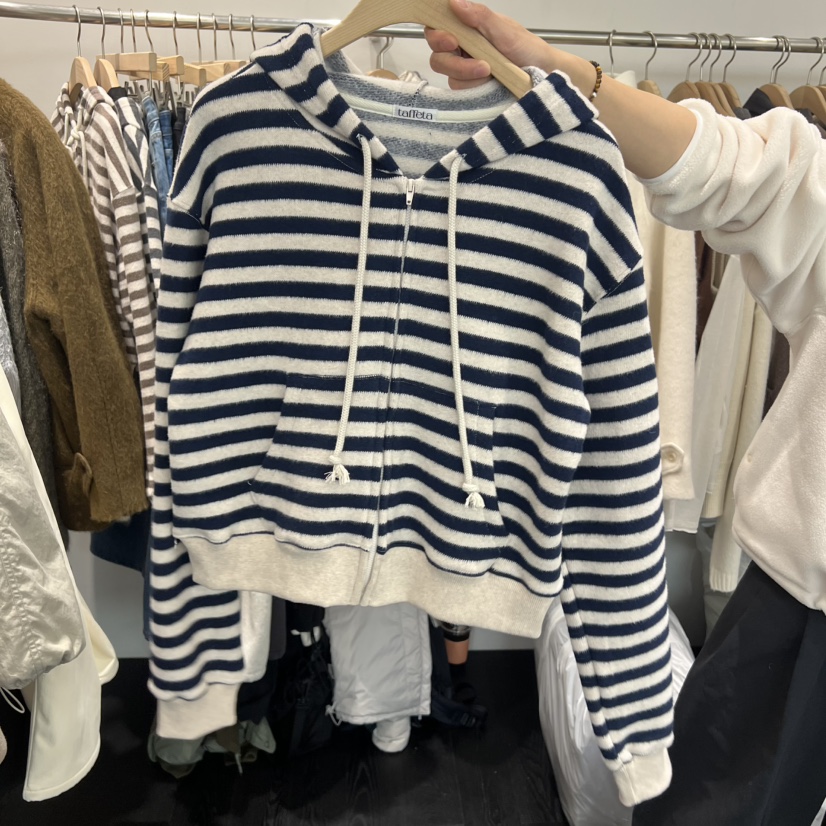 TAFFETA東大門㊣實拍女裝新品推薦人氣休閑衛衣不含內搭拉鏈TAFFETA衛衣圖色1