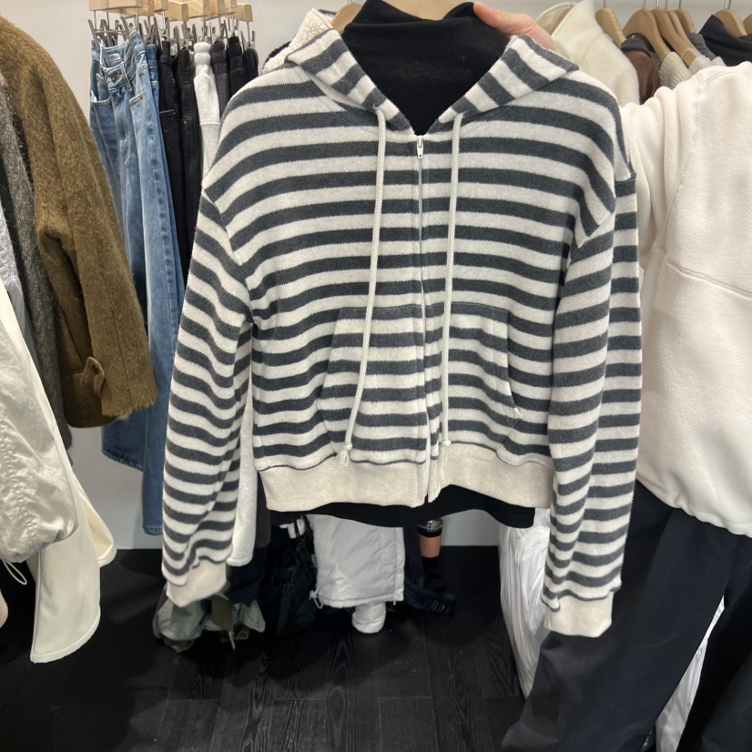 TAFFETA東大門㊣實拍女裝新品推薦人氣休閑衛衣不含內搭拉鏈TAFFETA衛衣圖色2