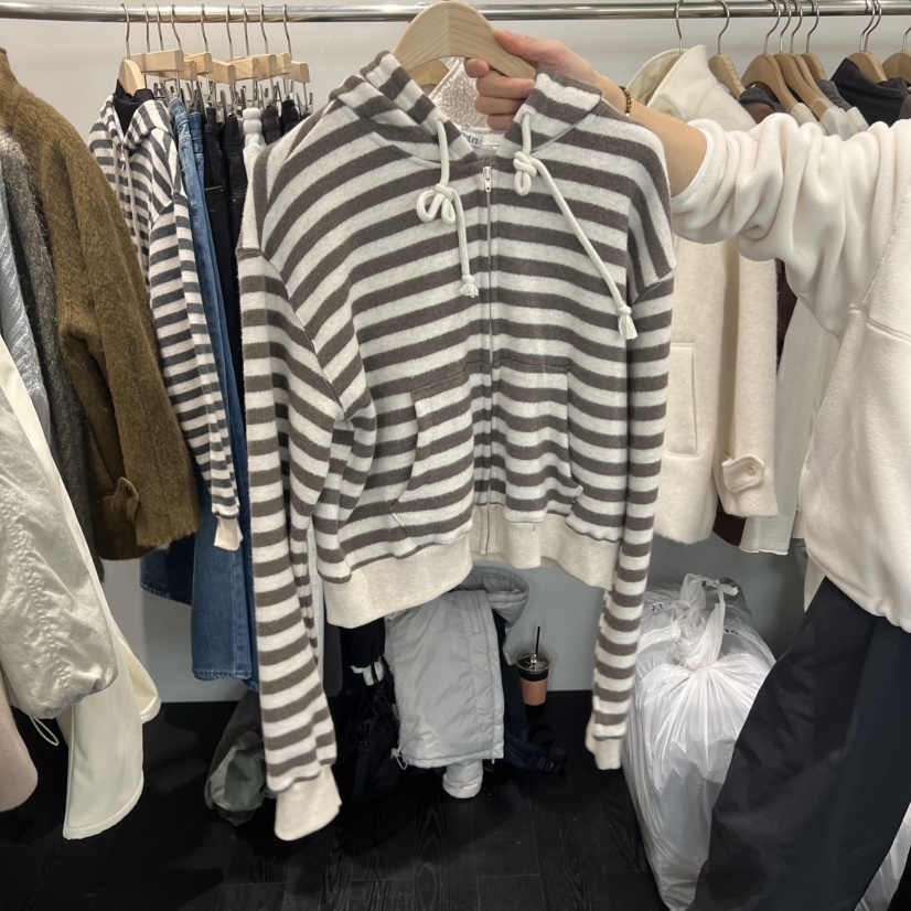 TAFFETA東大門㊣實拍女裝新品推薦人氣休閑衛衣不含內搭拉鏈TAFFETA衛衣圖色3